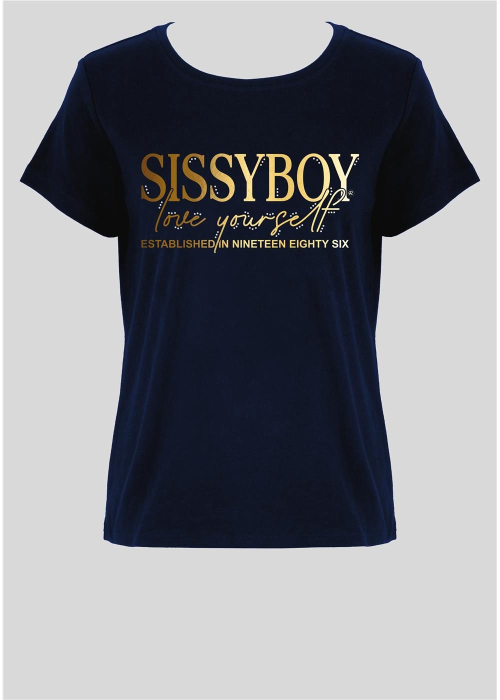 Sissy Boy Womens Regular Fit Short Sleeve Tee Navy