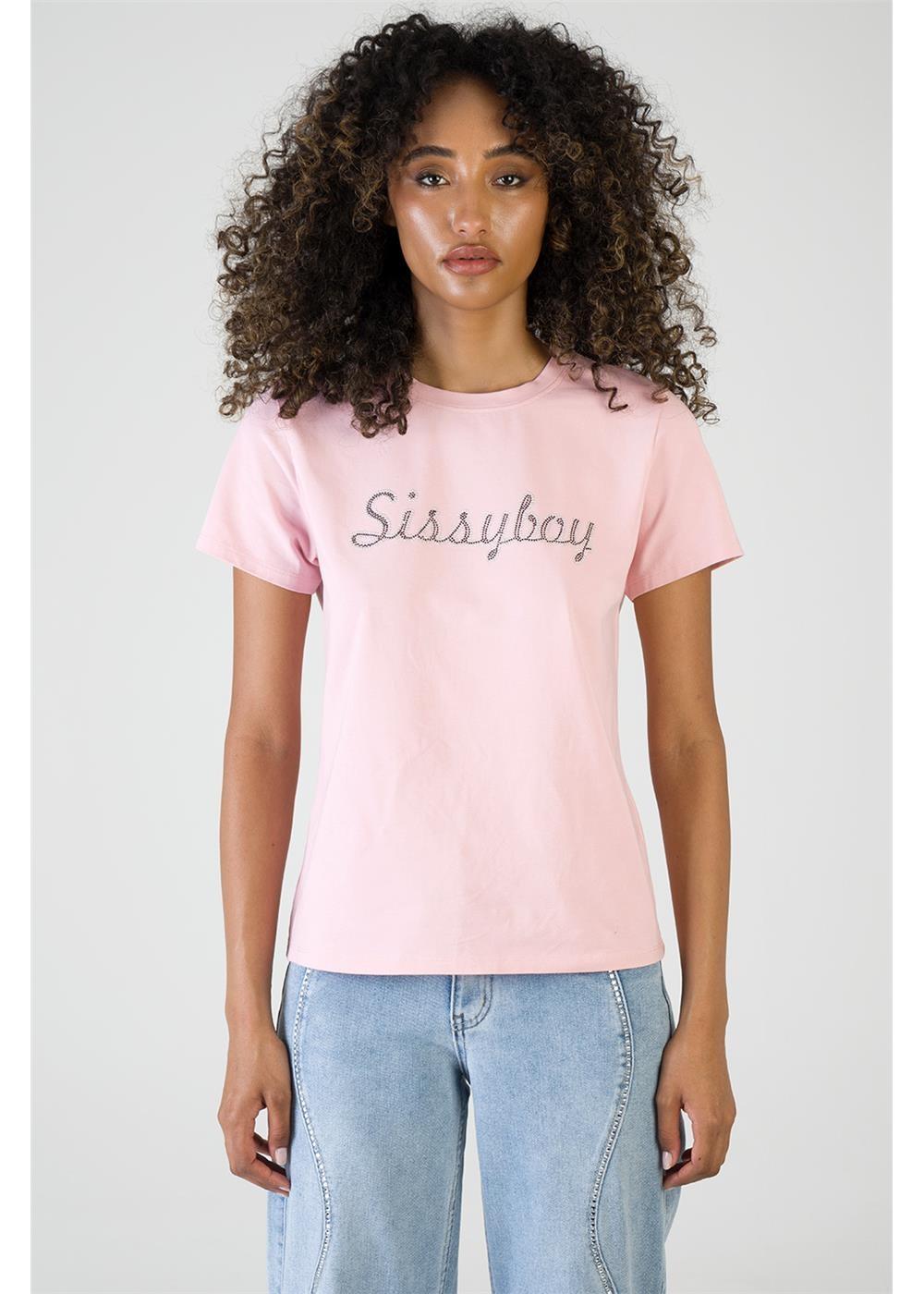 Sissy Boy Caught Your Eye Tee Pale Pink