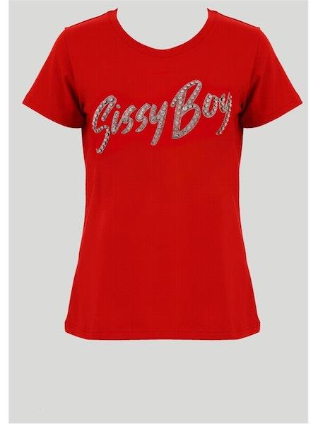 Sissy Boy Womens Regular Fit Short Sleeve Top Red