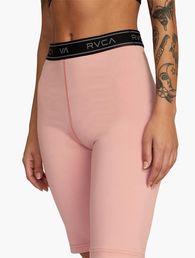 Rvca Womens Base Biker Shorts Rose