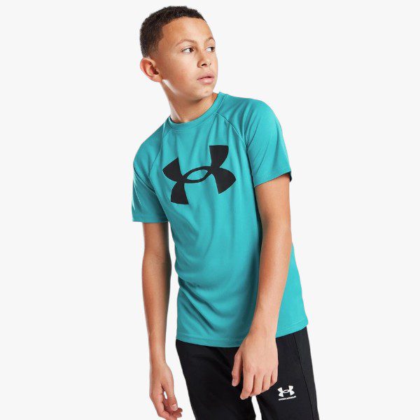 Under Armour Boys Tech Big Logo Short Sleeve Tee 464 Blue
