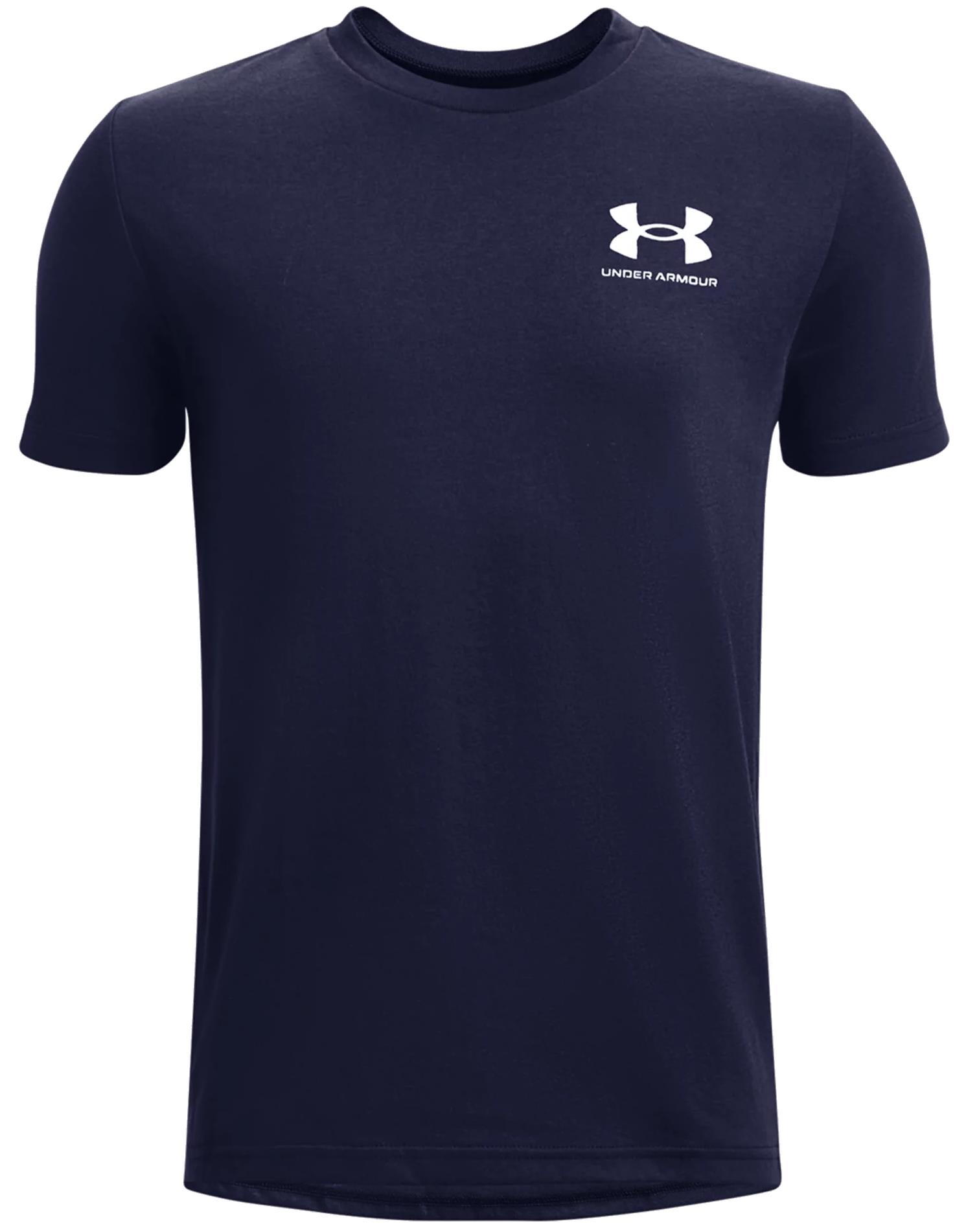 Under Armour Boys Sportstyle Left Chest Short Sleeve Tee 410 Navy