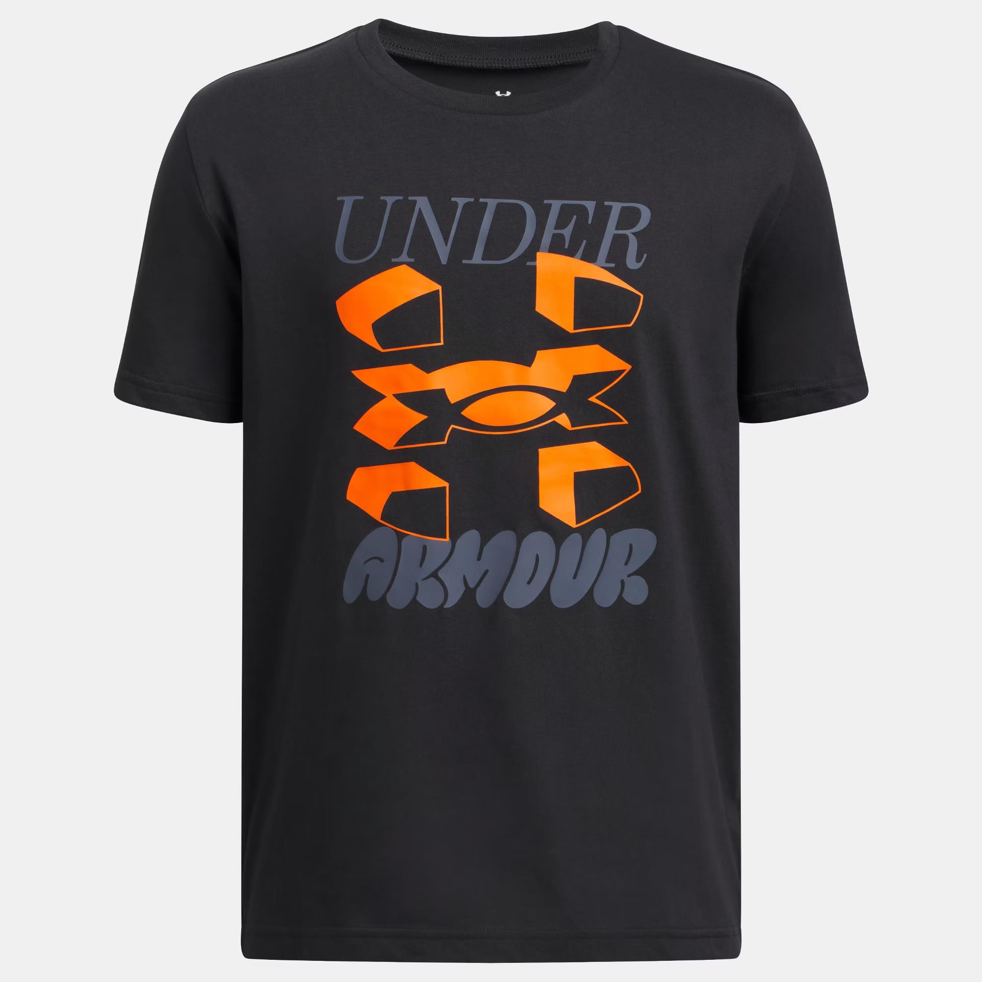 Under Armour Boys Split Logo Short Sleeve Tee 001 Black