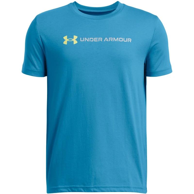 Under Armour Boys Logo Wordmark Short Sleeve Tee 001 Black