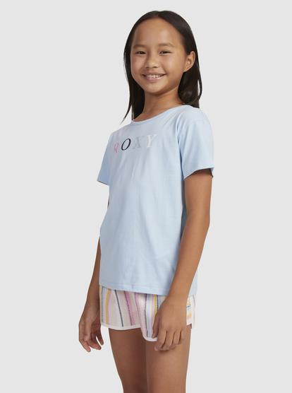 Roxy Girls Day & Night B Short Sleeve Tee Clear Sky