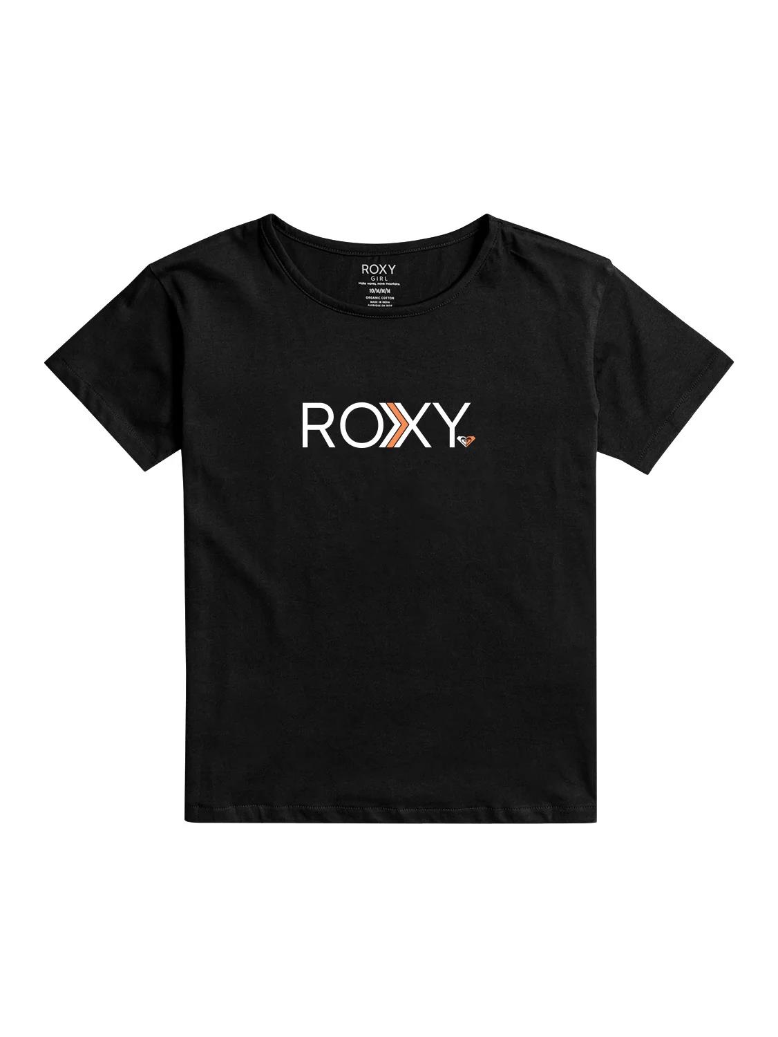 Roxy Girls Star Down Arrow Short Sleeve Tee Black