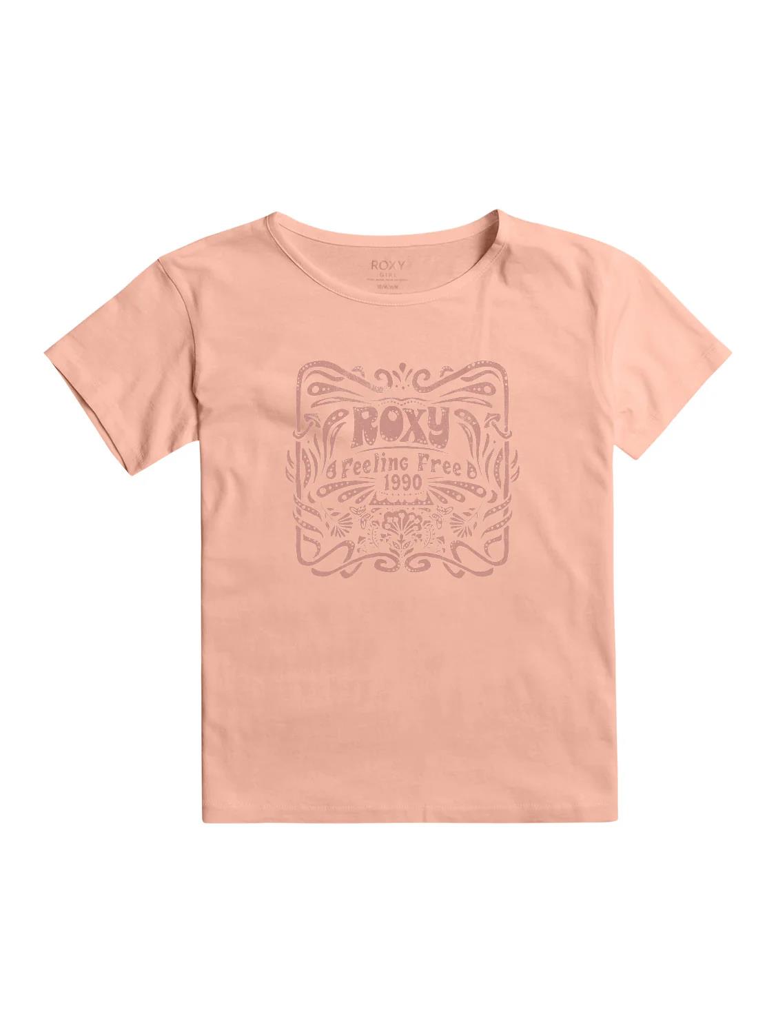 Roxy Girls Back On My Feet Short Sleeve Tee Peach