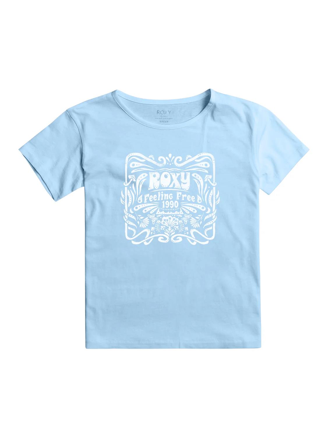 Roxy Girls Back On My Feet Short Sleeve Tee Clear Sky