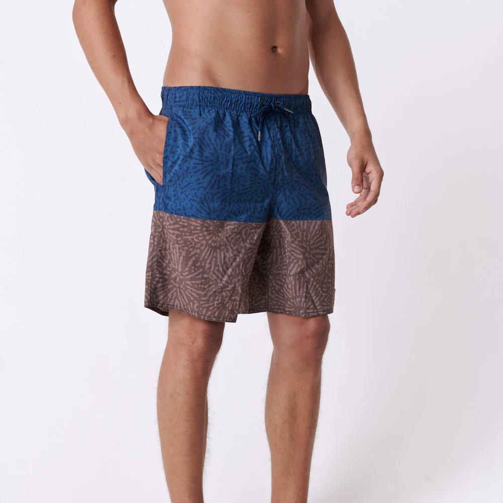 Oniell Mens Sideline Volley Shorts Blue Brown