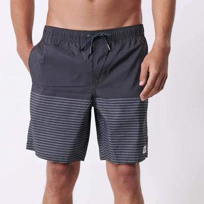 Oniell Mens Jack Stripe Volley Shorts Graphite