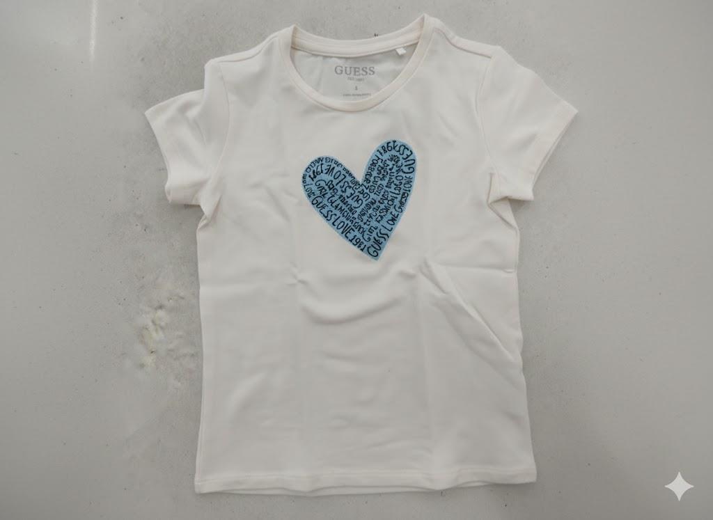 Guess Girls Short Sleeve Tee Salt White