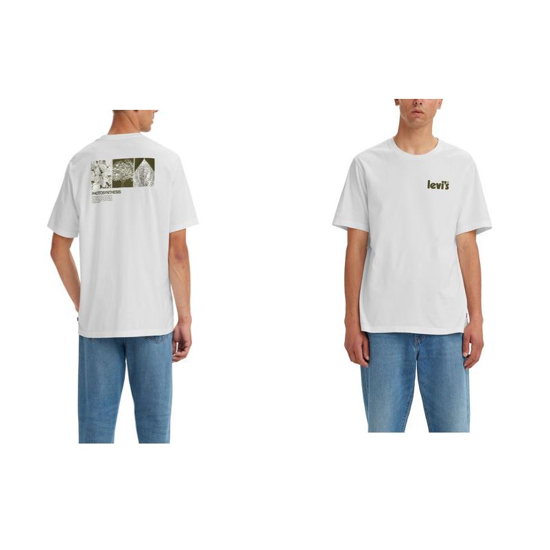 Levis Mens Relaxed Fit Photosynthesis Short Sleeve Tee White