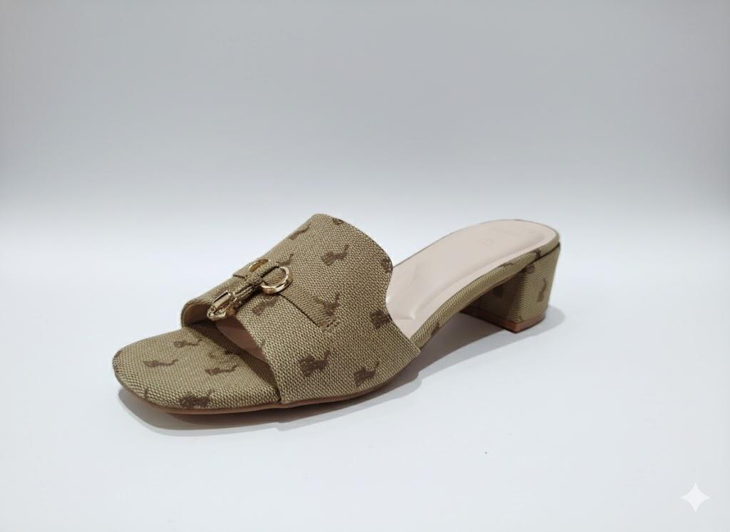 Polo Womens Block Mule Sandal Stone