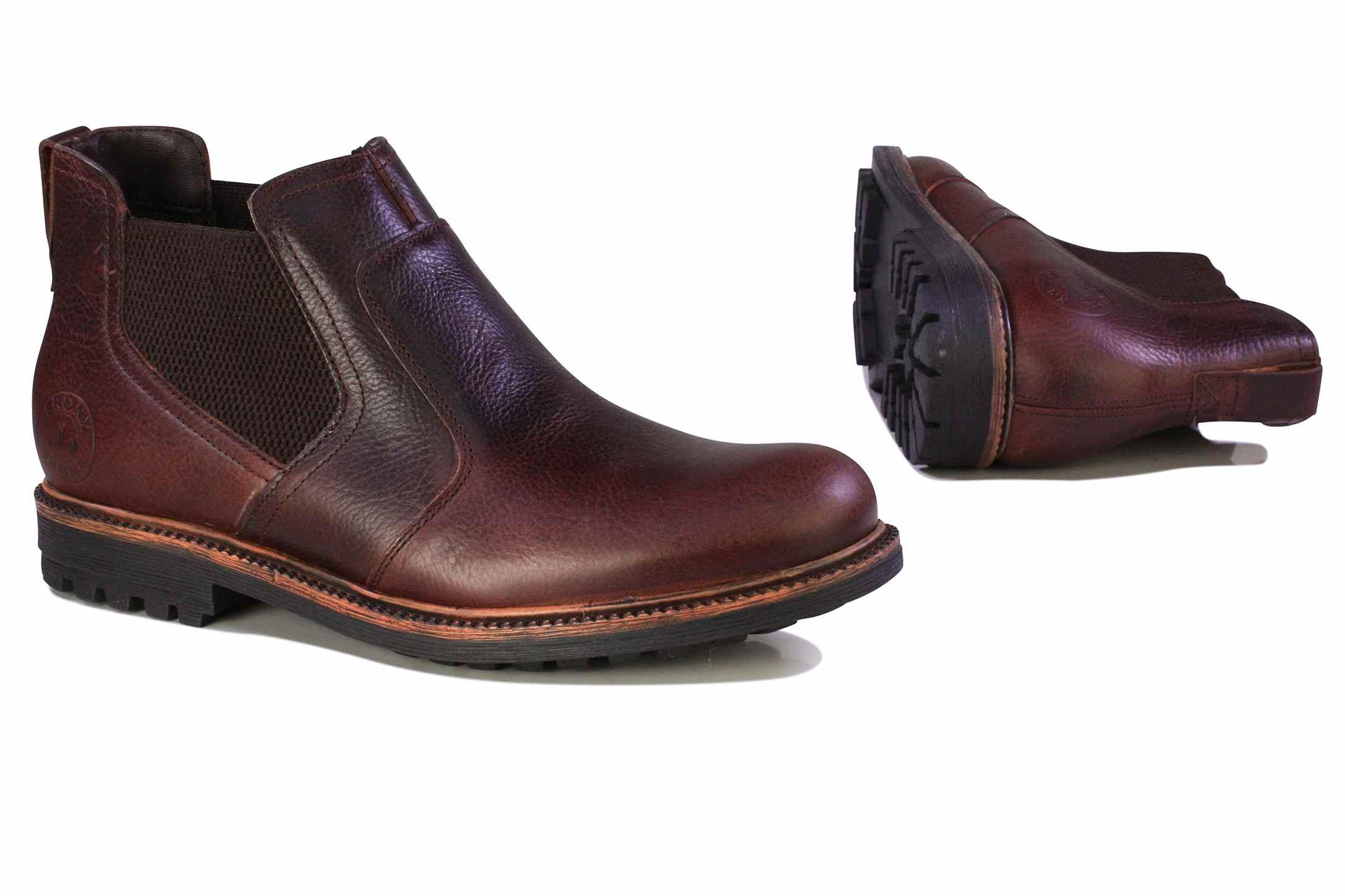 Bronx Mens Sasso Commando Red Brown