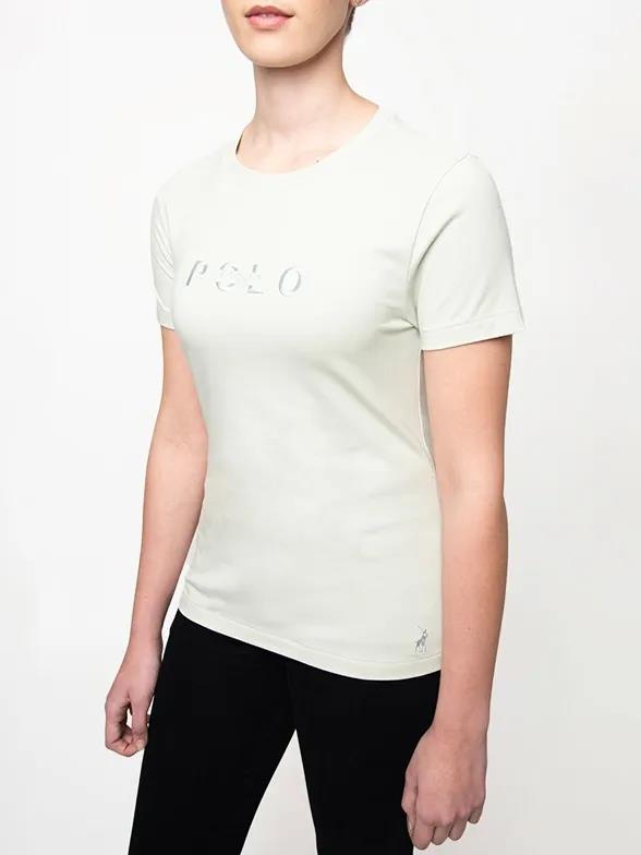 Polo Womens Lara Embroid Short Sleeve Tee Cool Sage
