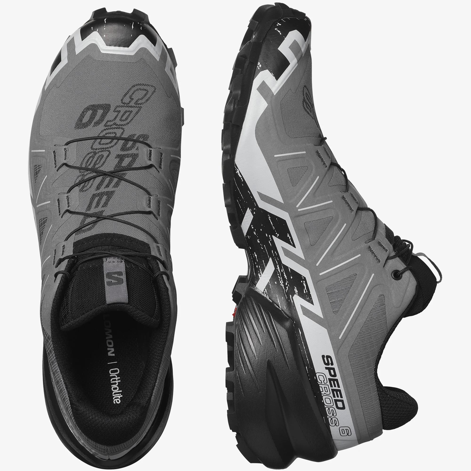 Salomon Mens Speedcross 6 Trail Sneaker Quiet Shade Black Pearl Blue