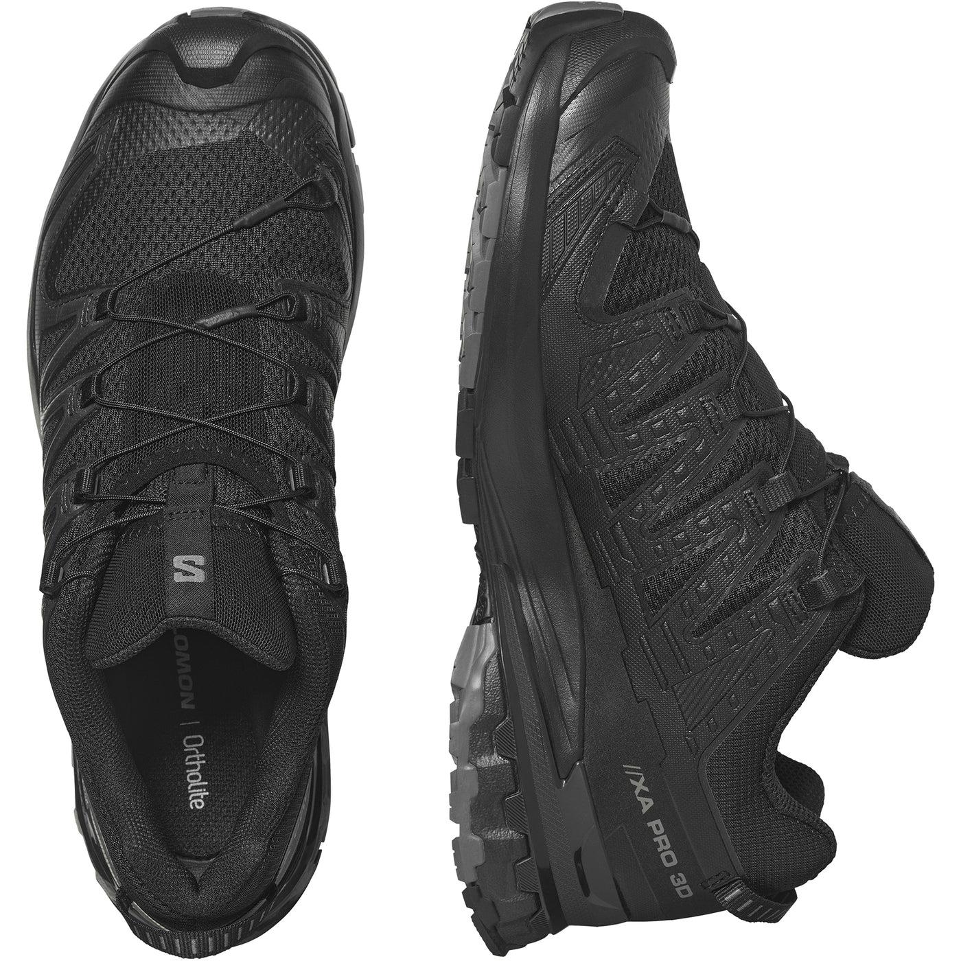 Salomon Mens Xa Pro 3D V9 Trail Sneaker Black Phantom Pewter