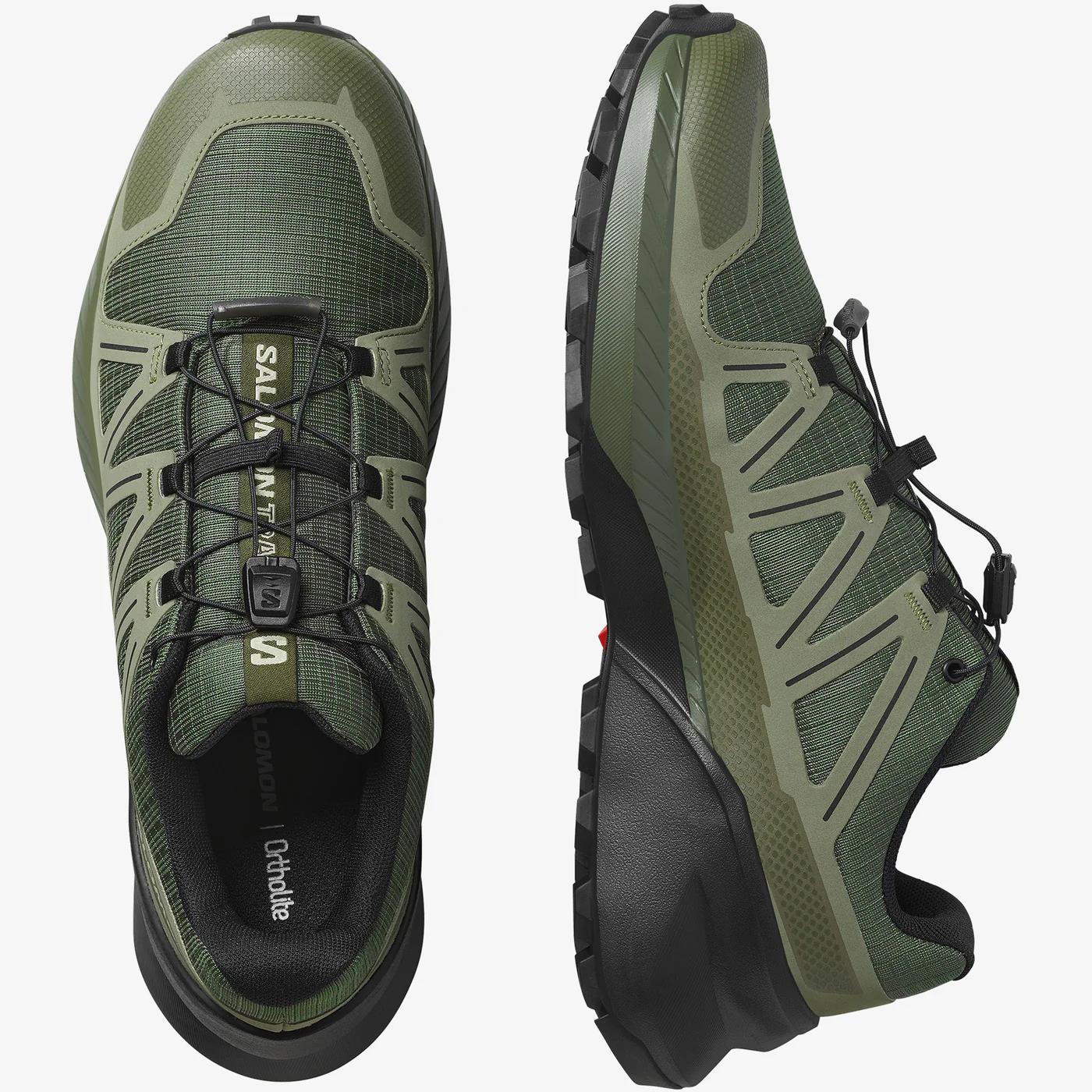 Salomon Mens Speedcross Peak Trail Sneaker Olive Night Deep Lichen Black