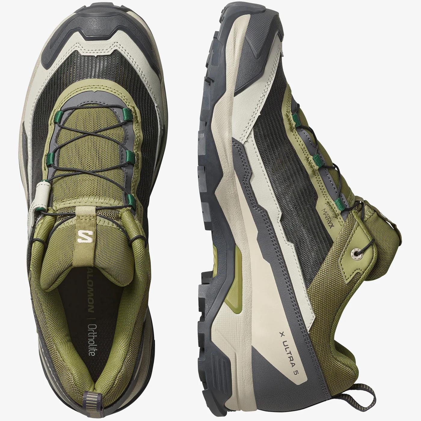 Salomon Mens X Ultra 5 Hiking Shoe Aloe Asphalt Eden