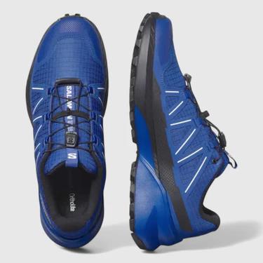 Salomon Mens Speedcross Peak Trail Sneaker Lapis Black White