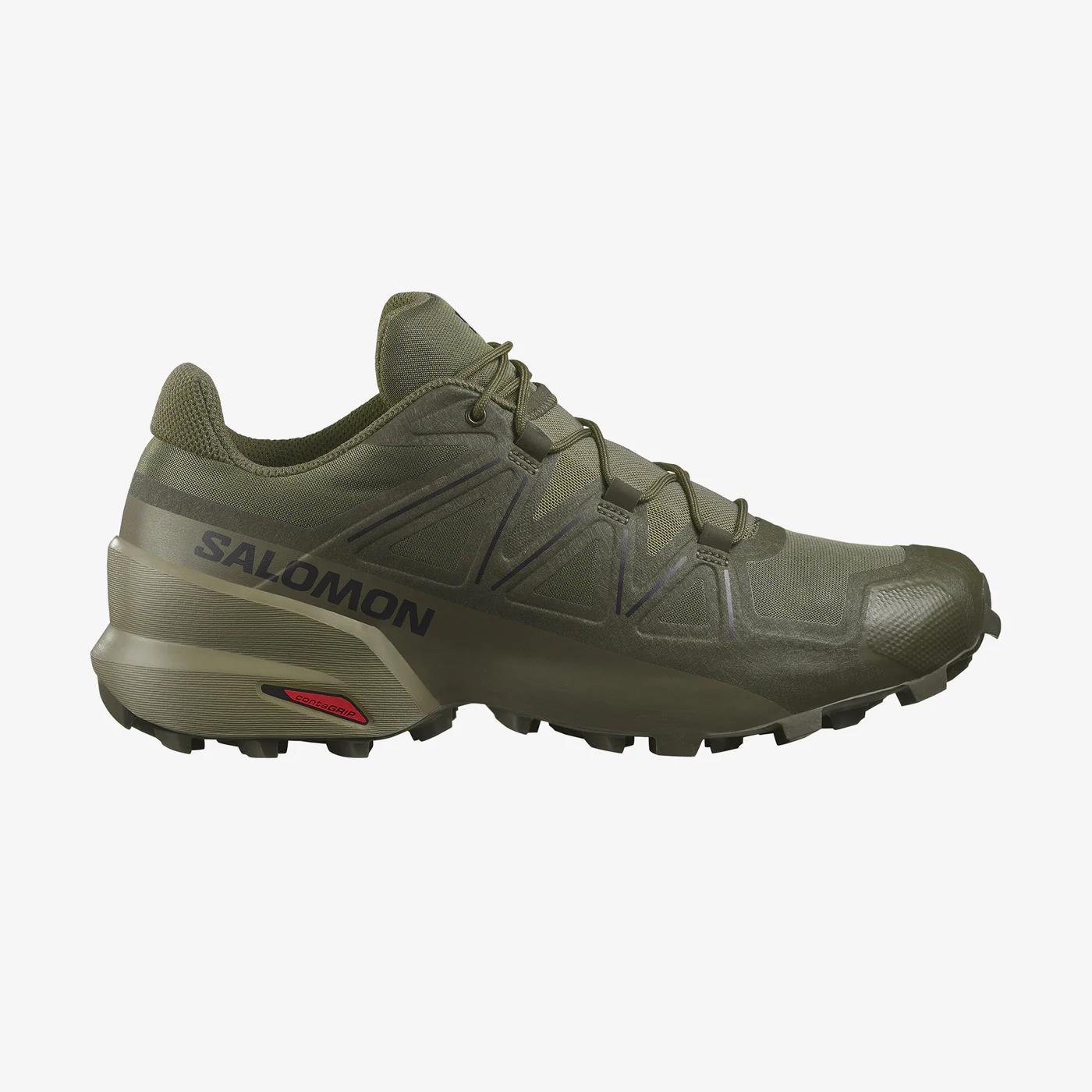 Salomon Mens Cross Evr Sneaker Olive Night Aloe Asphalt