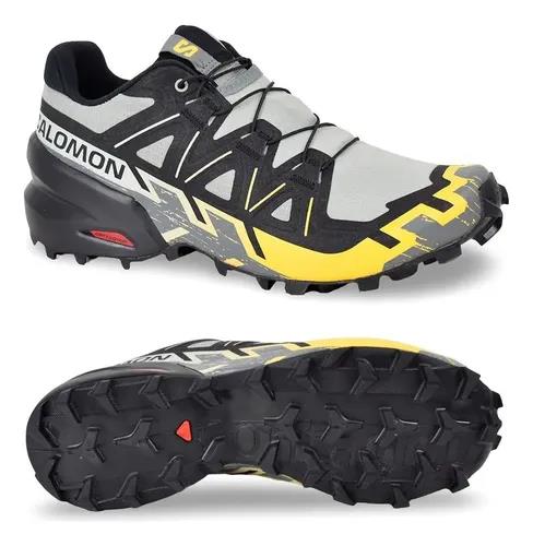 Salomon Mens Speedcross 6 Trail Sneaker Wrought Iron Black Incaberry