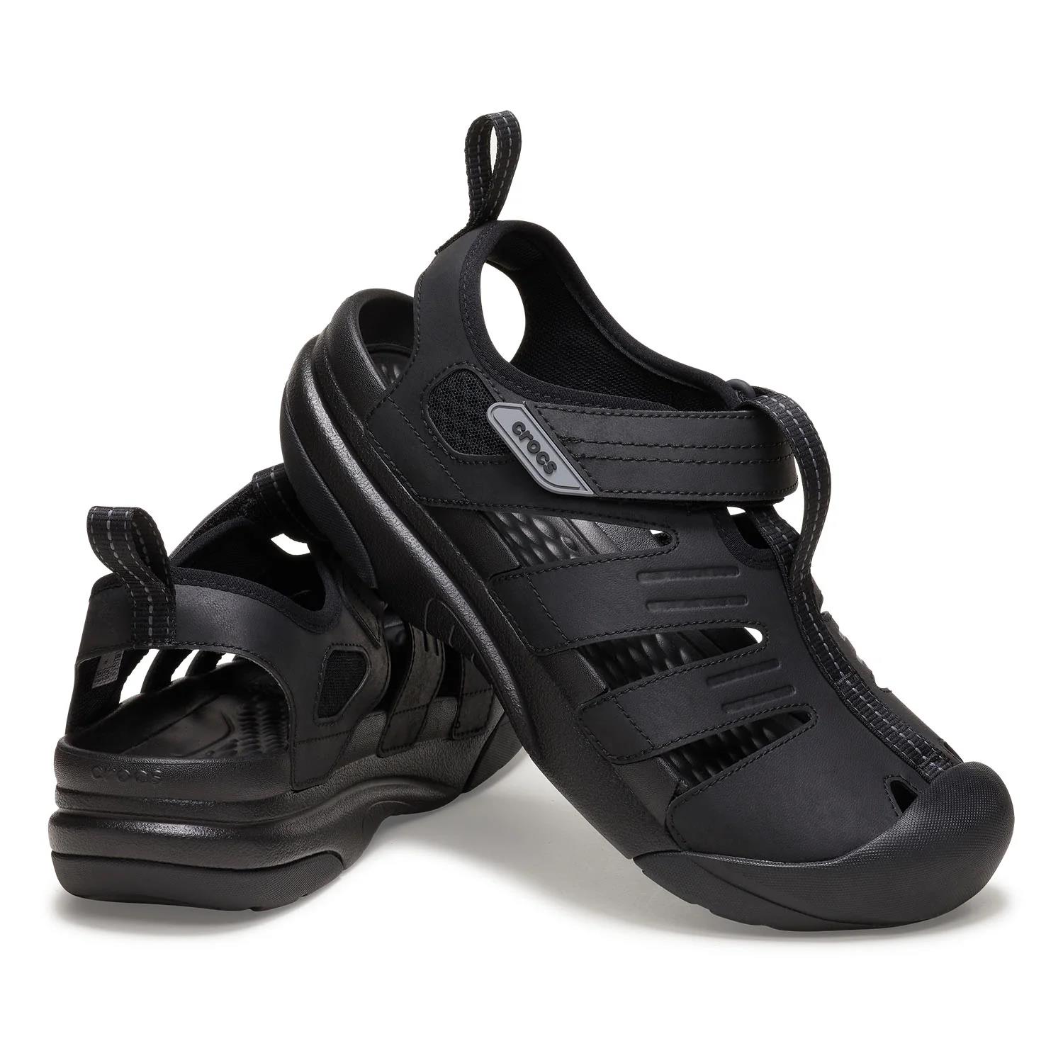 Crocs Mens Yukon Fisherman Sandal Black