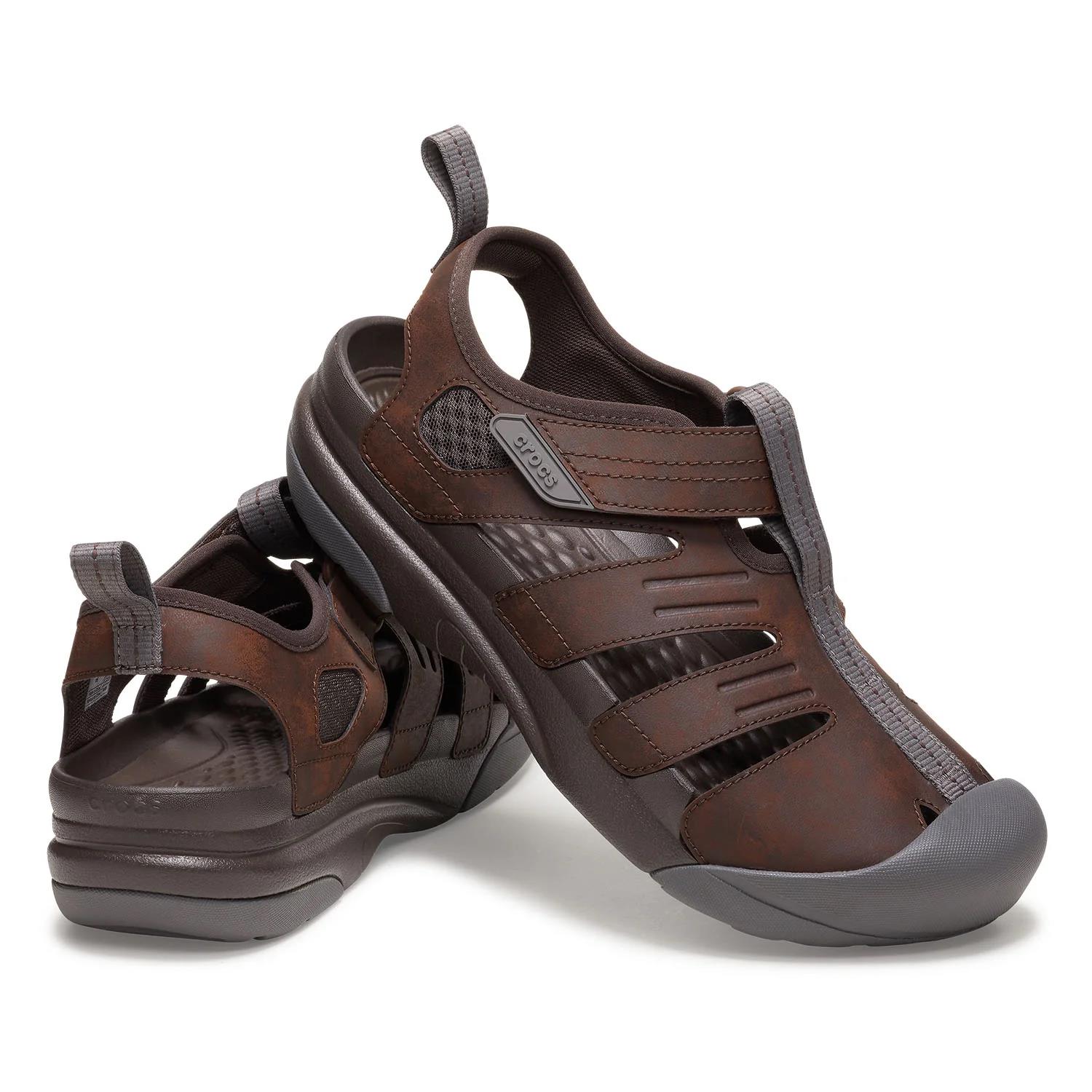 Crocs Mens Yukon Fisherman Sandal Espresso