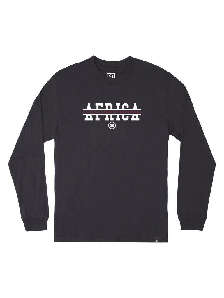 Dc Mens Africa Cut Thru Long Sleeve Tee Black