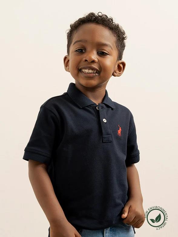 Polo Boys Austin Short Sleeve Golfer Navy