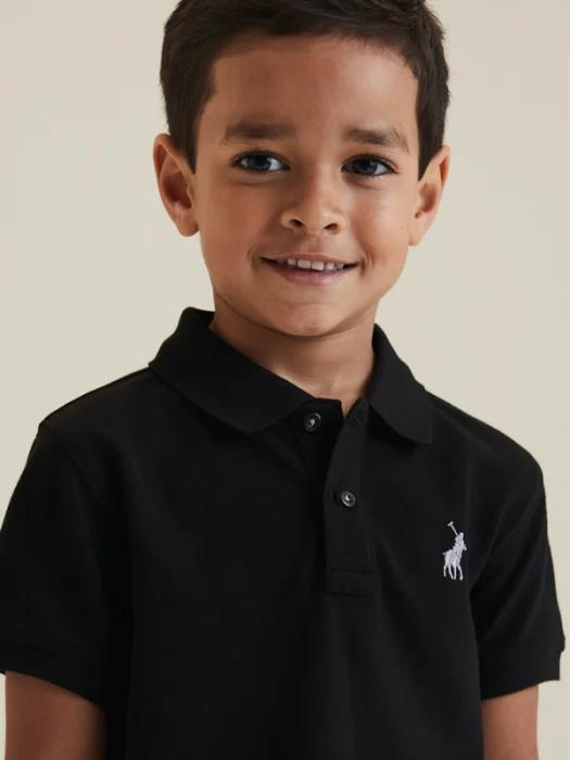 Polo Boys Austin Short Sleeve Golfer Black