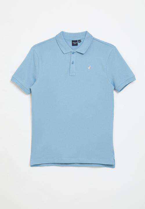 Polo Boys Austin Short Sleeve Golfer Glacier Blue