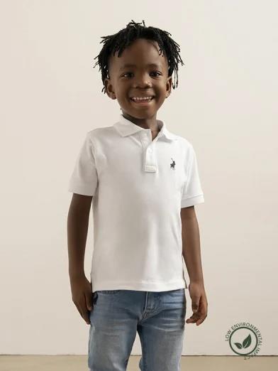 Polo Boys Austin Short Sleeve Golfer White                                                    >430-3