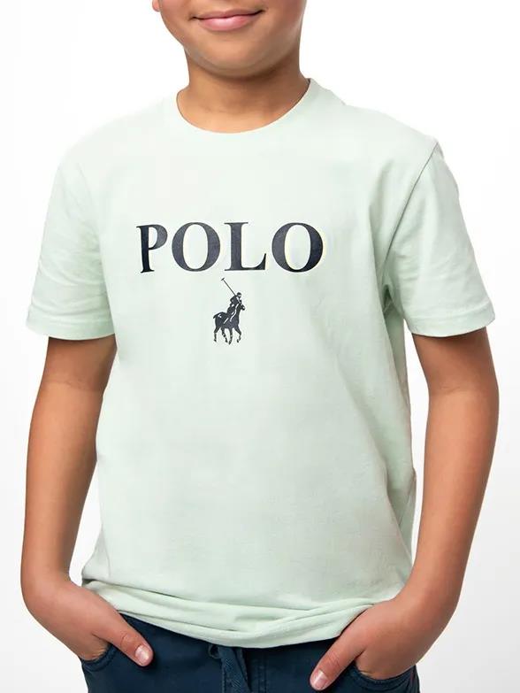 Polo Boys Ted Printed Short Sleeve Tee Sea Green