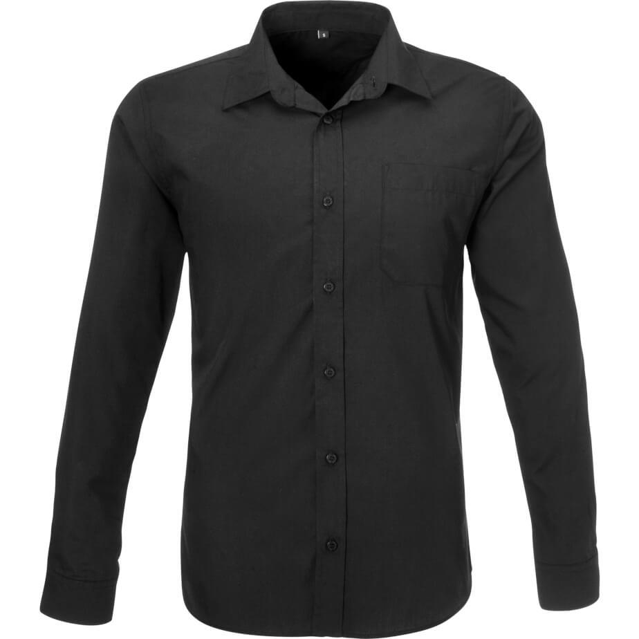 Petrocelli Mens Molini Long Sleeve Shirt Black
