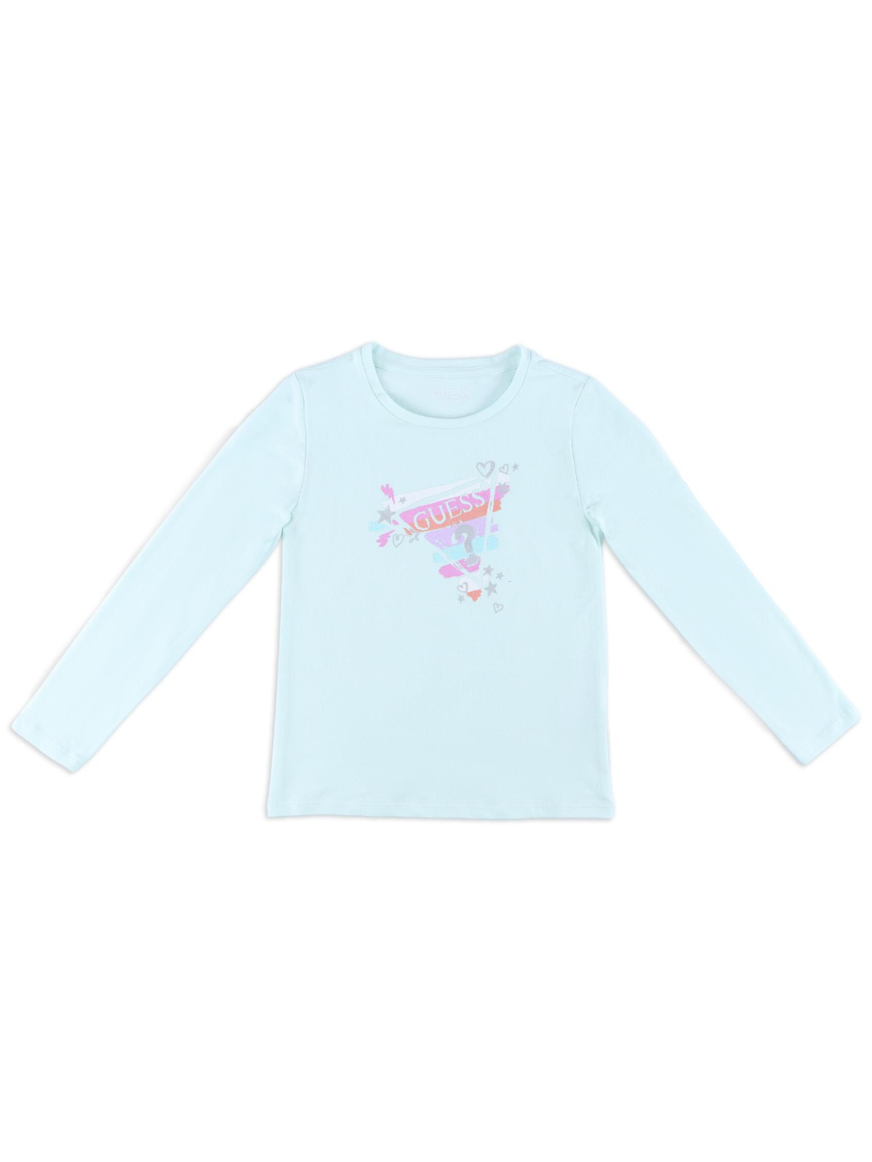 Guess Girls Long Sleeve Tee Light Blue