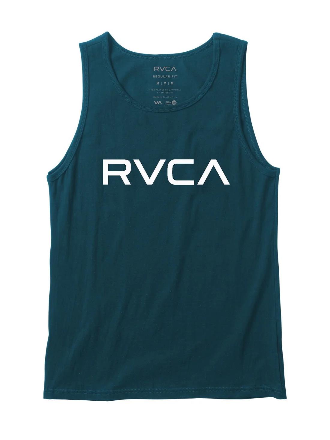Rvca Boys Big Rvca Tank Vest Duck Blue
