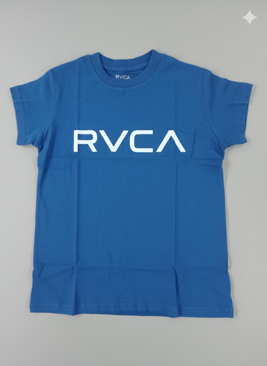 Rvca Boys Big Rvca Short Sleeve Tee Estate Blue