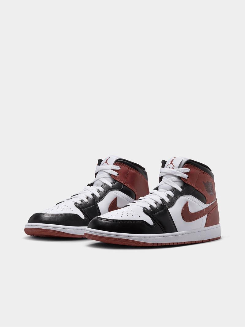 Nike Mens Air Jordan 1 Hi Flyease Mid Sneaker Black Red