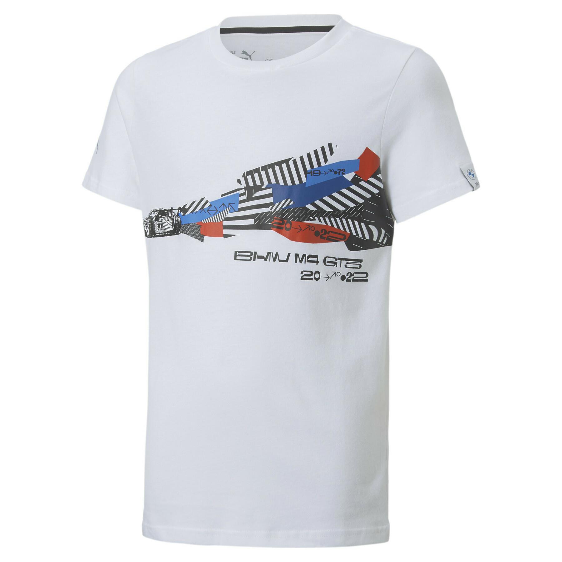 Puma Kids Bmw Mms Car Graphic Short Sleeve Tee White
