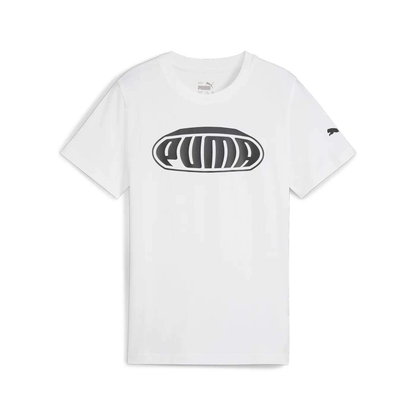 Puma Boys Graphics 2 Short Sleeve Tee White