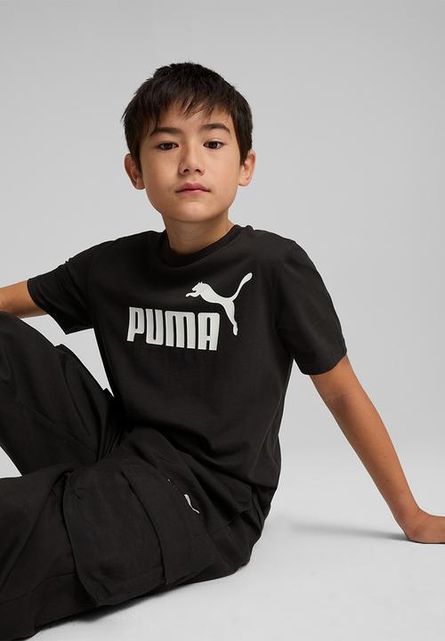Puma Boys Ess No 1 Logo Short Sleeve Tee Black