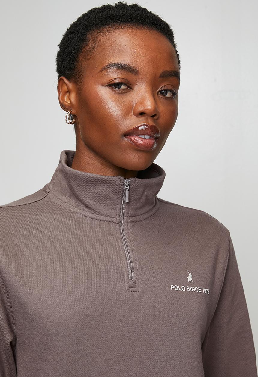 Polo Womens Harper 1/4 Zip Sweater Iron