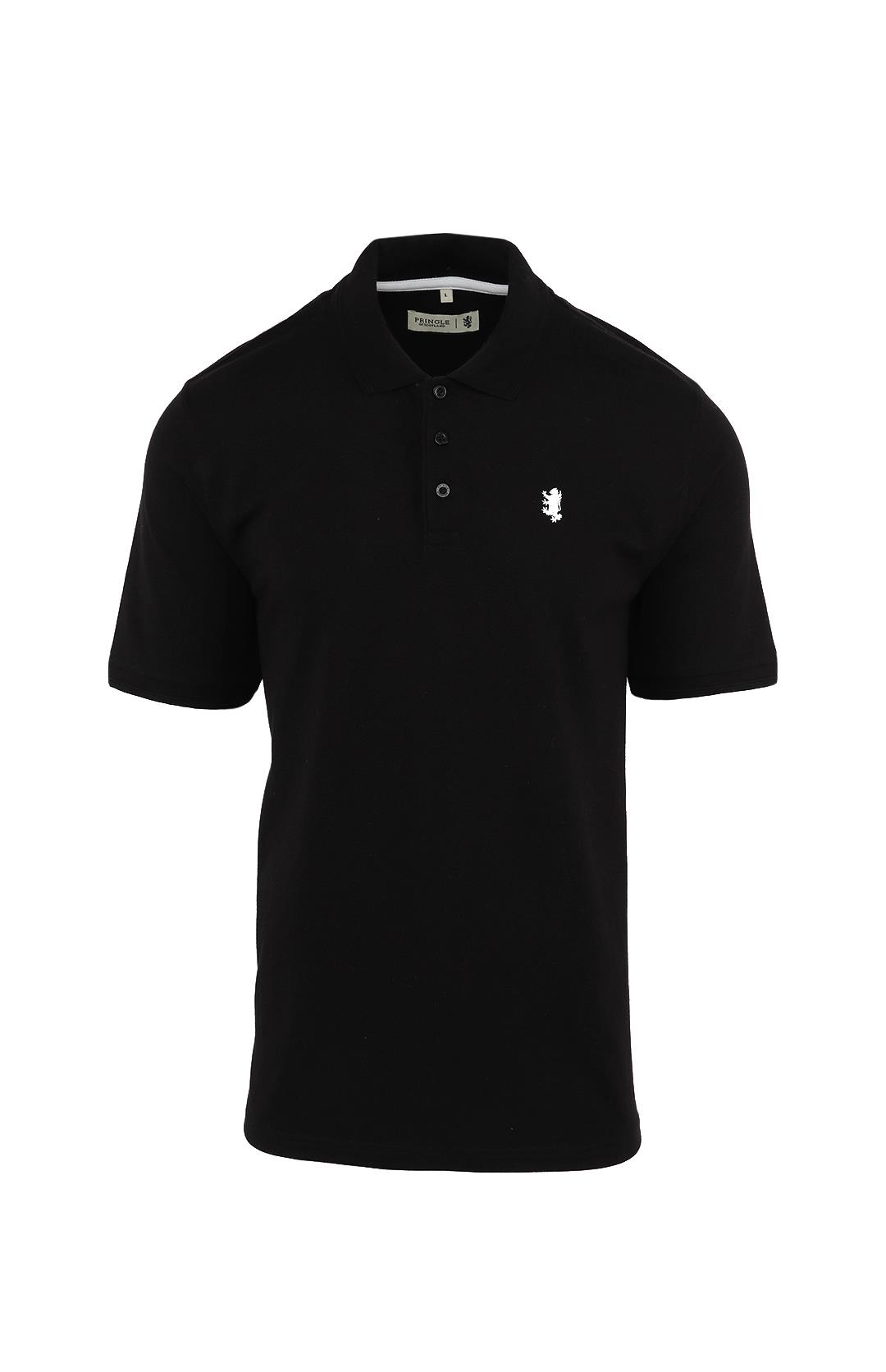 Pringle Mens Austyn Core Pique Short Sleeve Golfer Black