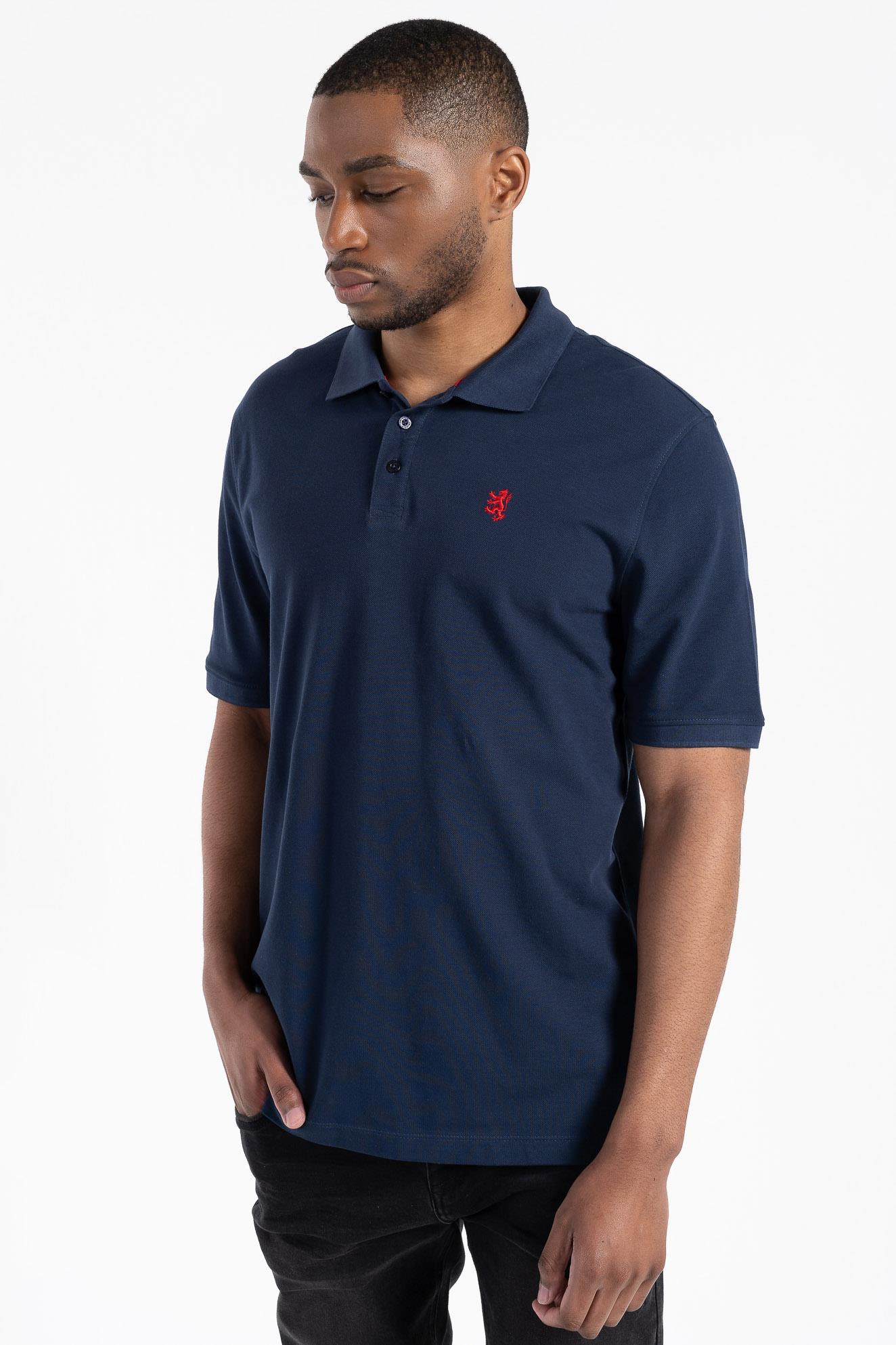 Pringle Mens Jack Core Pima Pique Short Sleeve Golfer Navy     >526-212