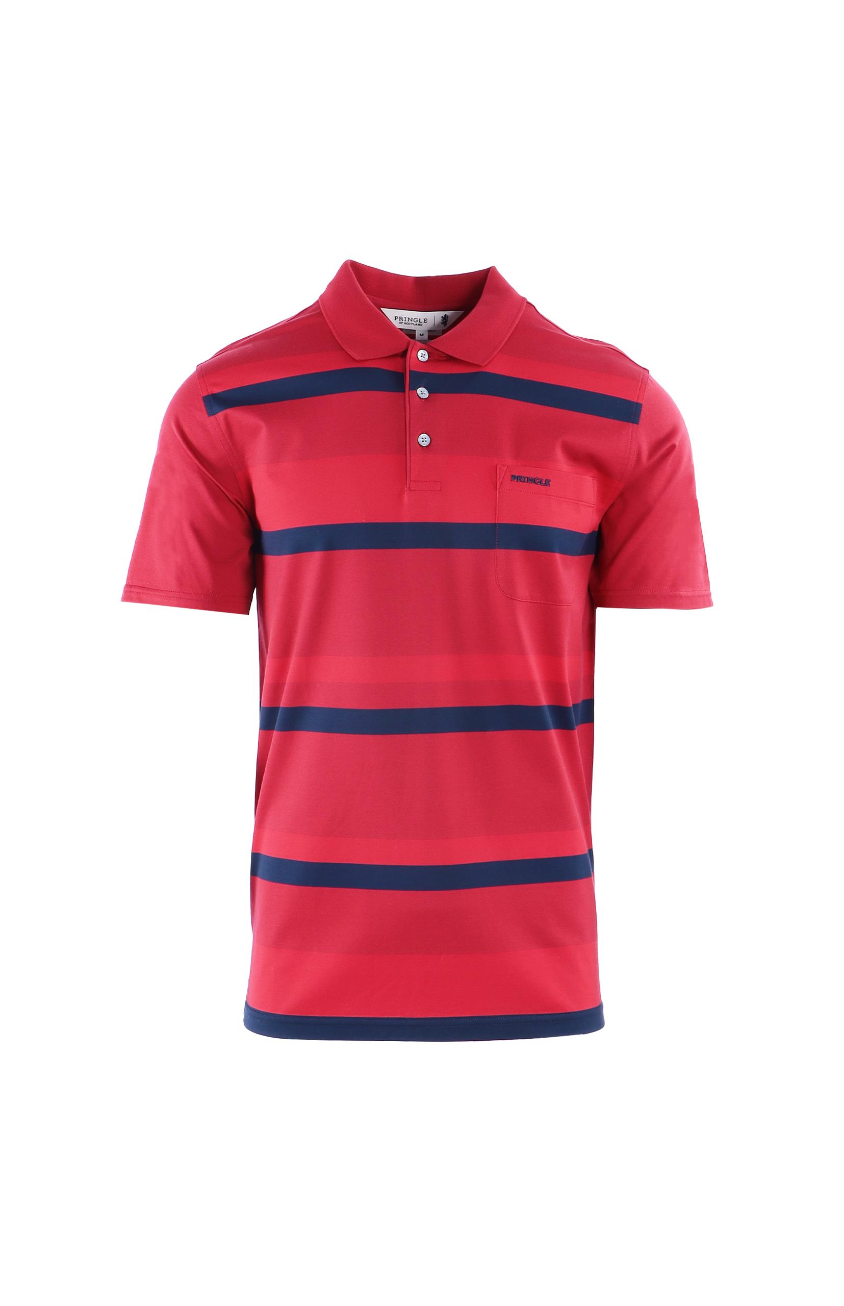 Pringle Mens Duncan Short Sleeve Golfer Red