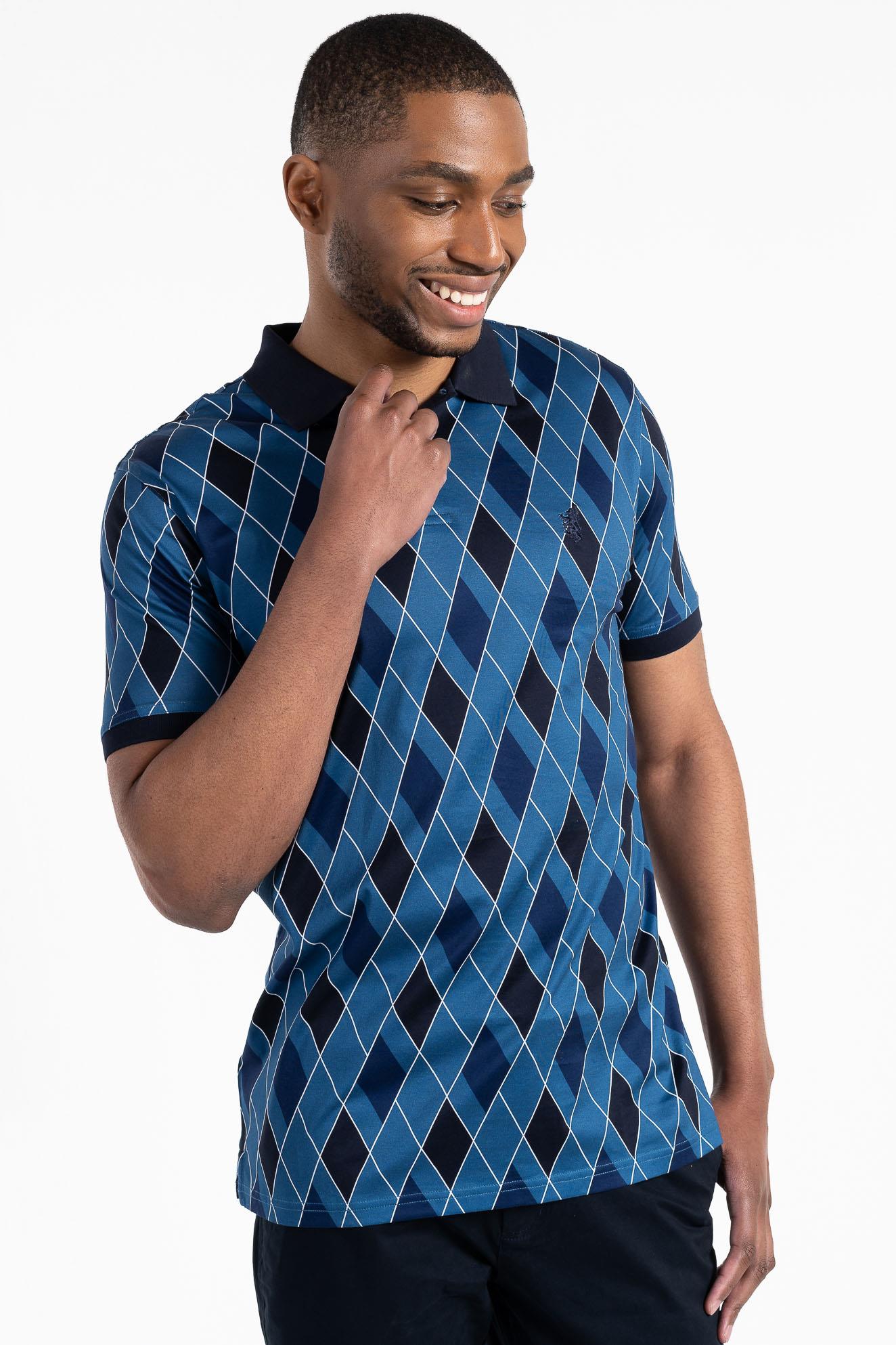 Pringle Mens Harry Mercerised Golfer Navy