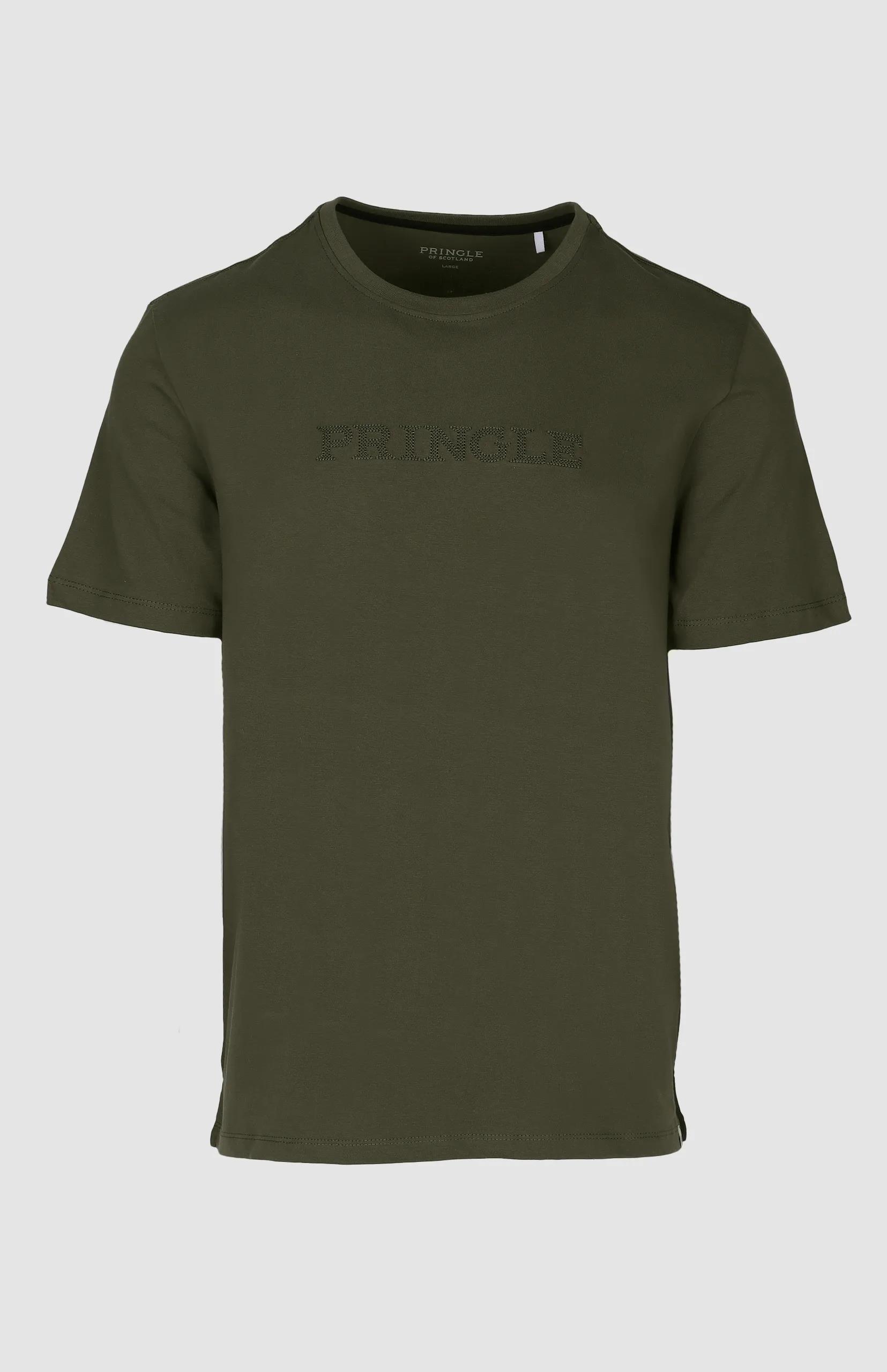 Pringle Mens Roger Embroid Tee Olive
