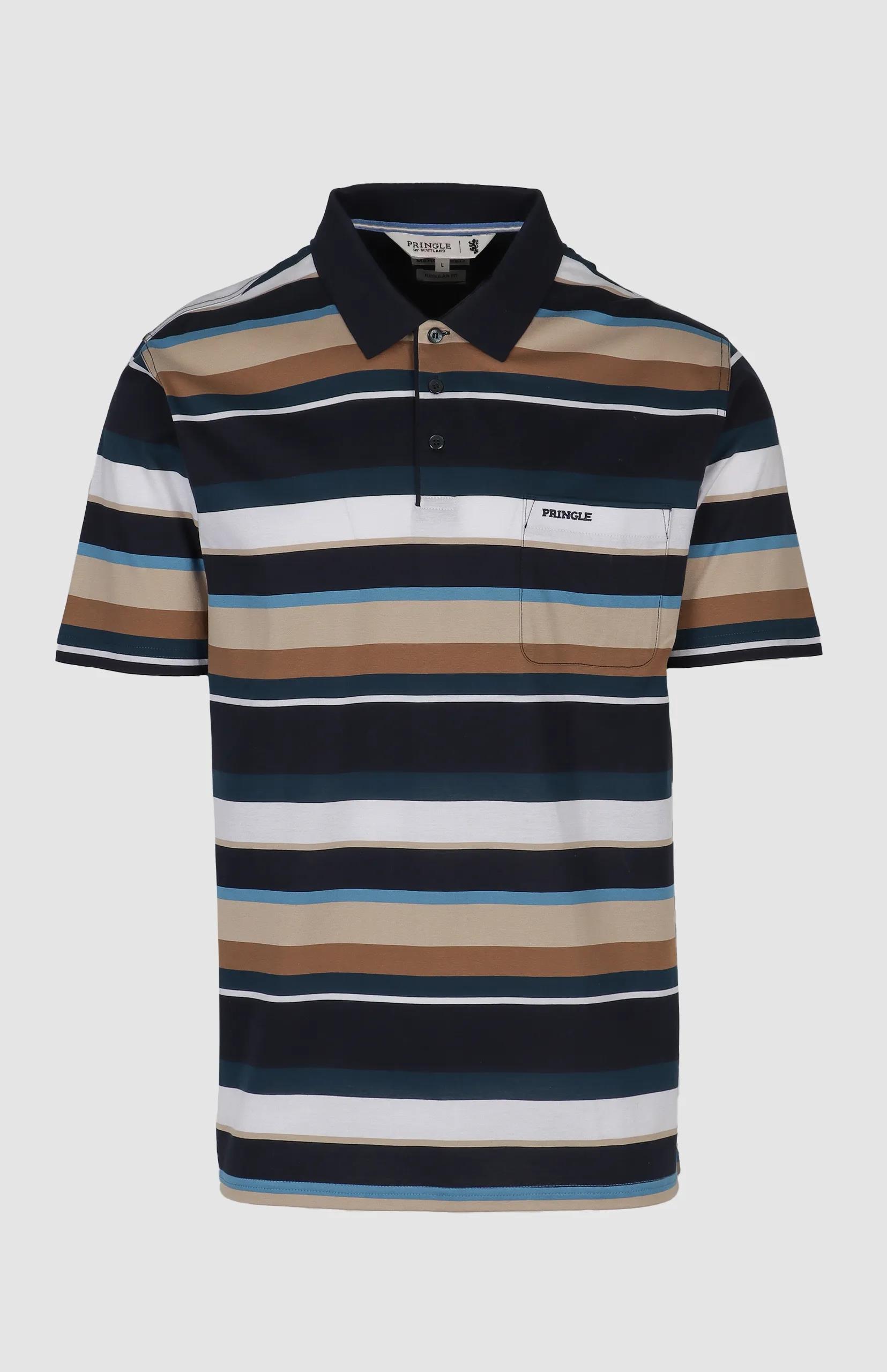 Pringle Mens Lance Mercerised Golfer Navy