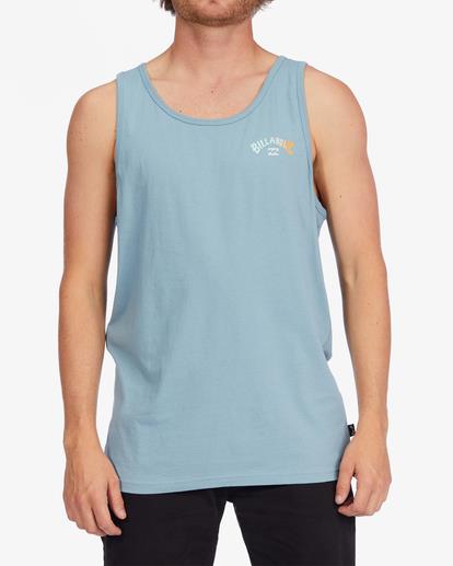 Billabong Mens Arch Wave Tank Washed Blue